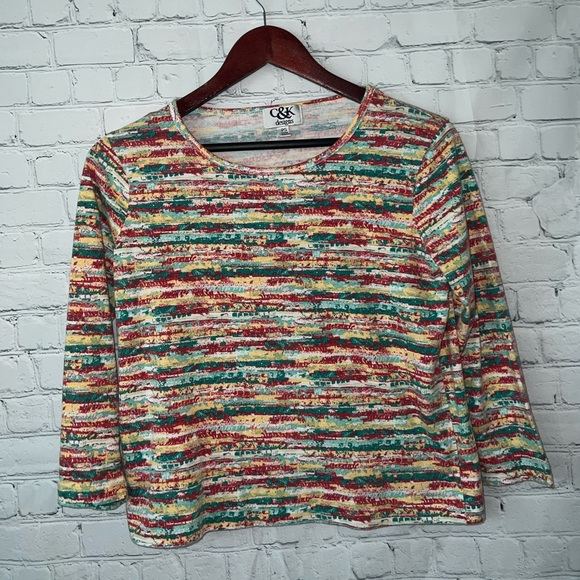 c&k designs multicolor striped shirt size PS - Picture 2 of 4